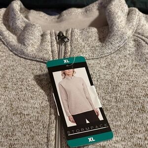 Storm Women's Cream Cowl Neck Sweater with half zipper new with tag